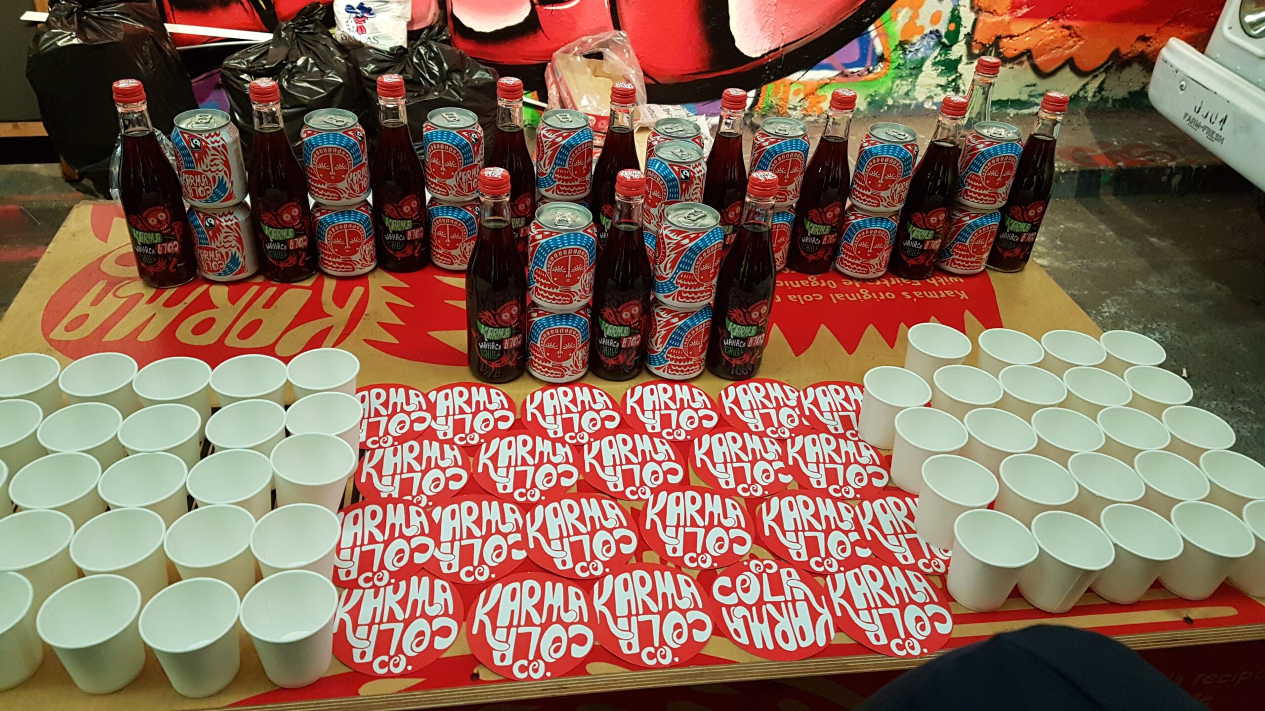 Karma Cola Drinks Sampling