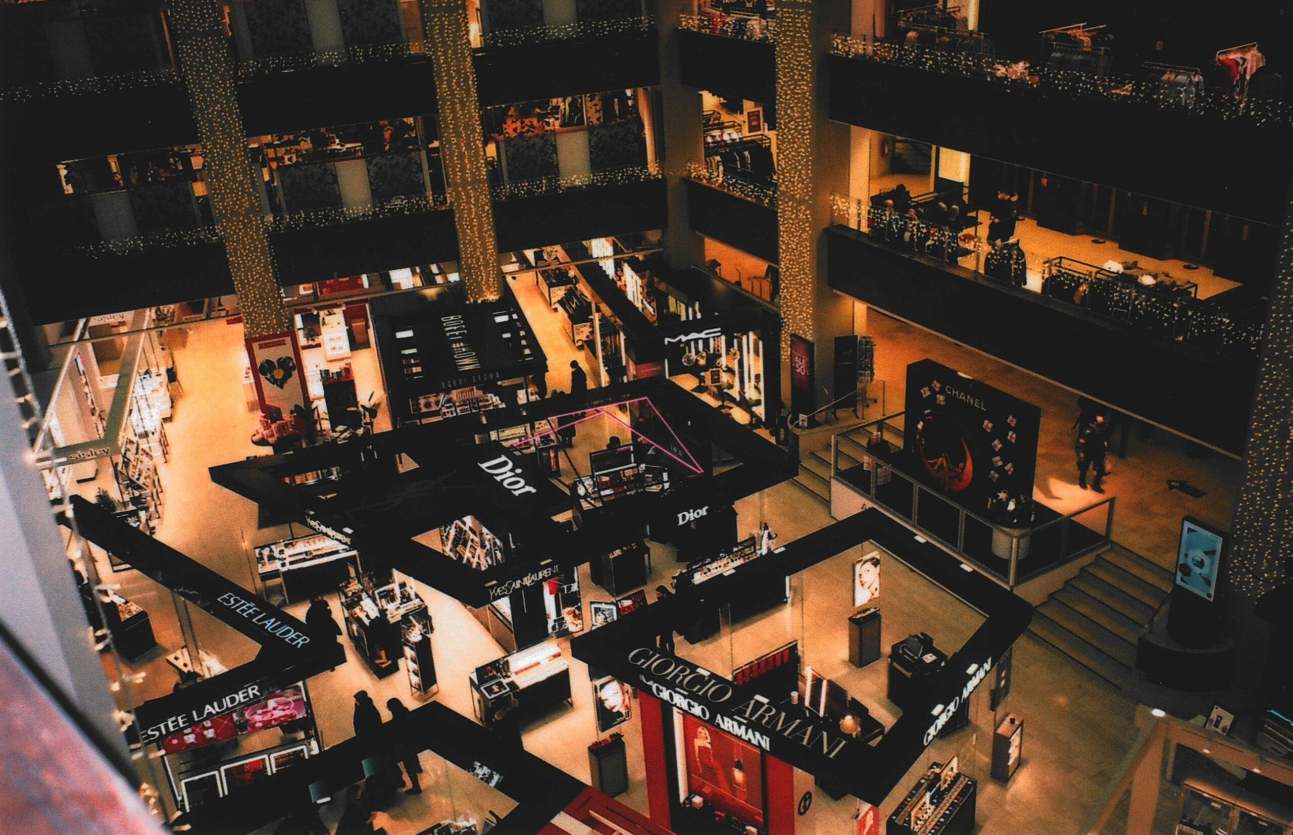 Demonstrations inside department store
